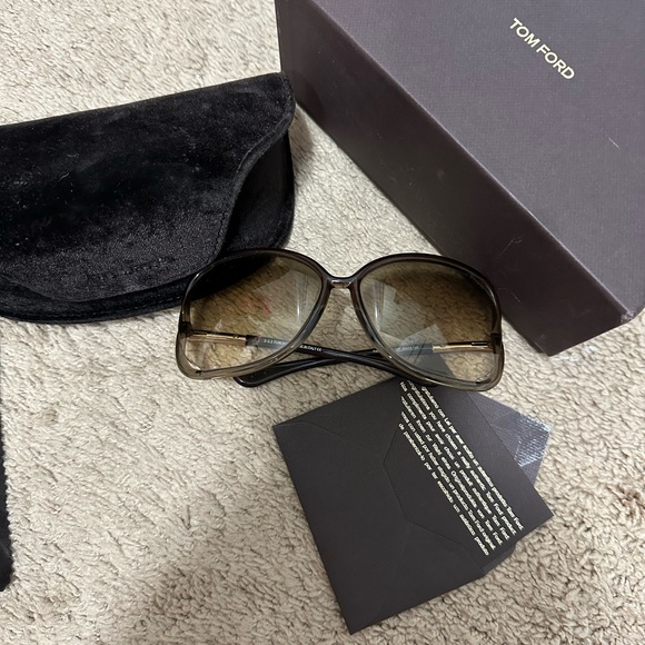 Kit Astuccio soft B1 Donna Tom Ford Brown Sunglasses - Picture 2 of 3